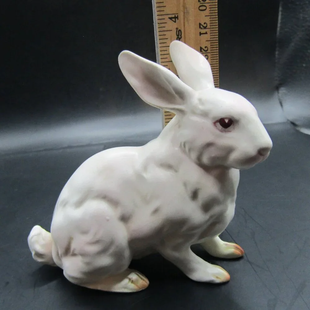 Lefton White Porcelain Rabbit Figurine - Picture 12 of 13
